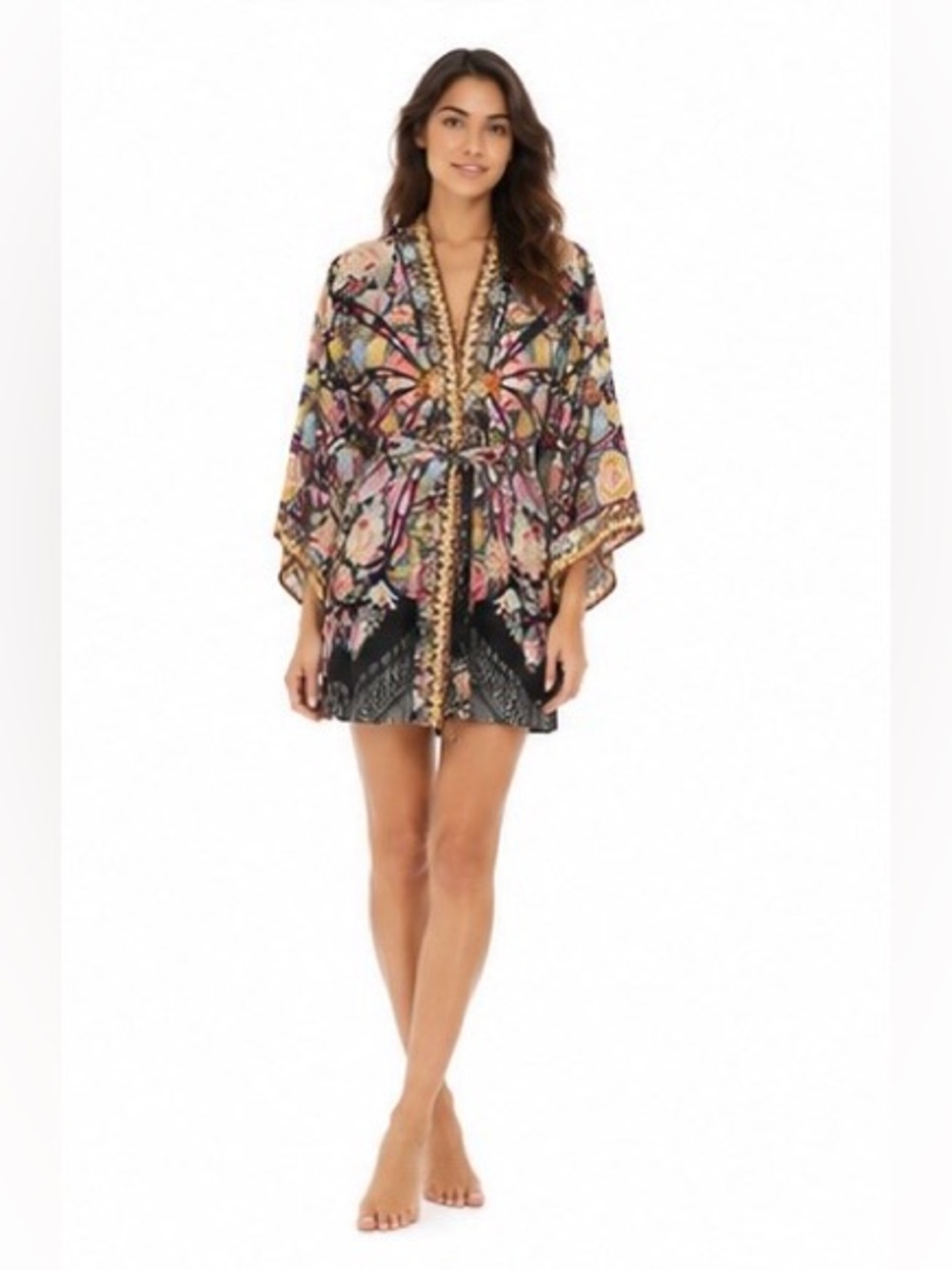Camilla silk tie robe - Picture 4 of 14